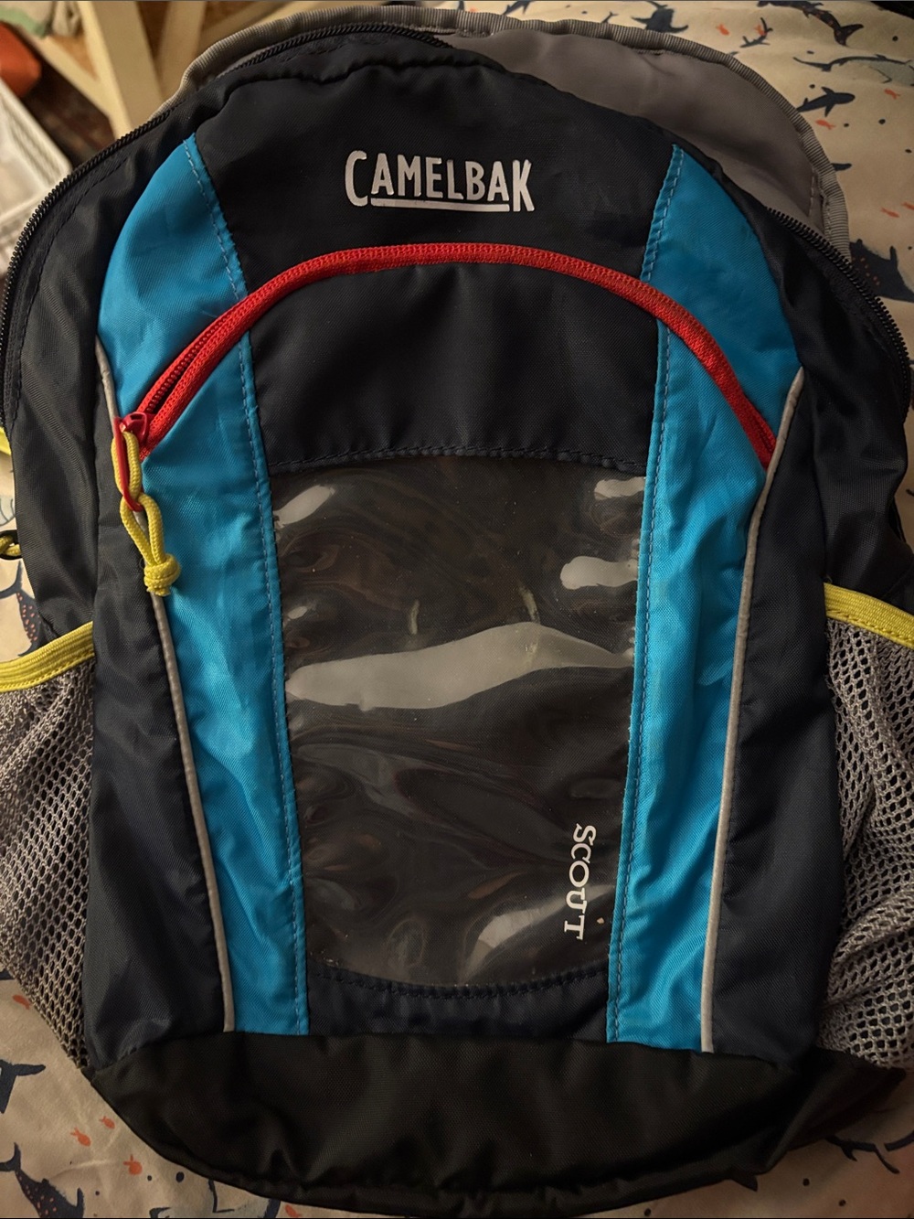 CamelBak Scout Youth Backpack - Blue, Black & Red Trim